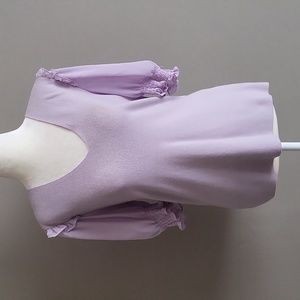 Lavender puff sleeve top